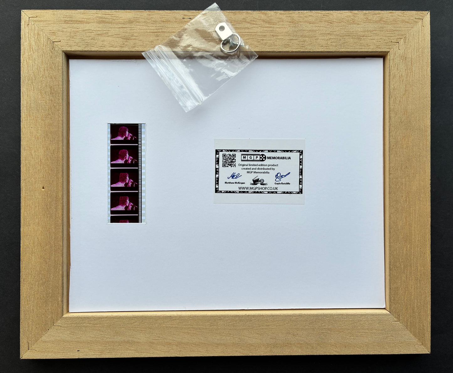 Hand crafted display featuring original film cells for Sir Mick Jagger fans v2