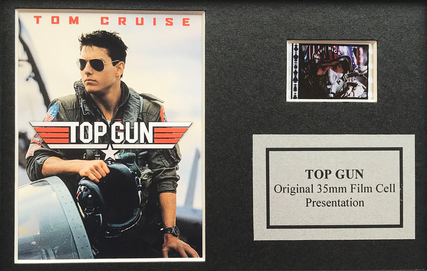 TOP GUN Tom Cruise Original Mini 35mm Film Cells set in Quality Wood Frame + COA