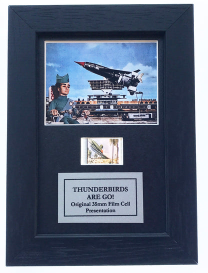 THUNDERBIRDS ARE GO Original Mini 35mm Film Cells set in Quality Wood Frame v1