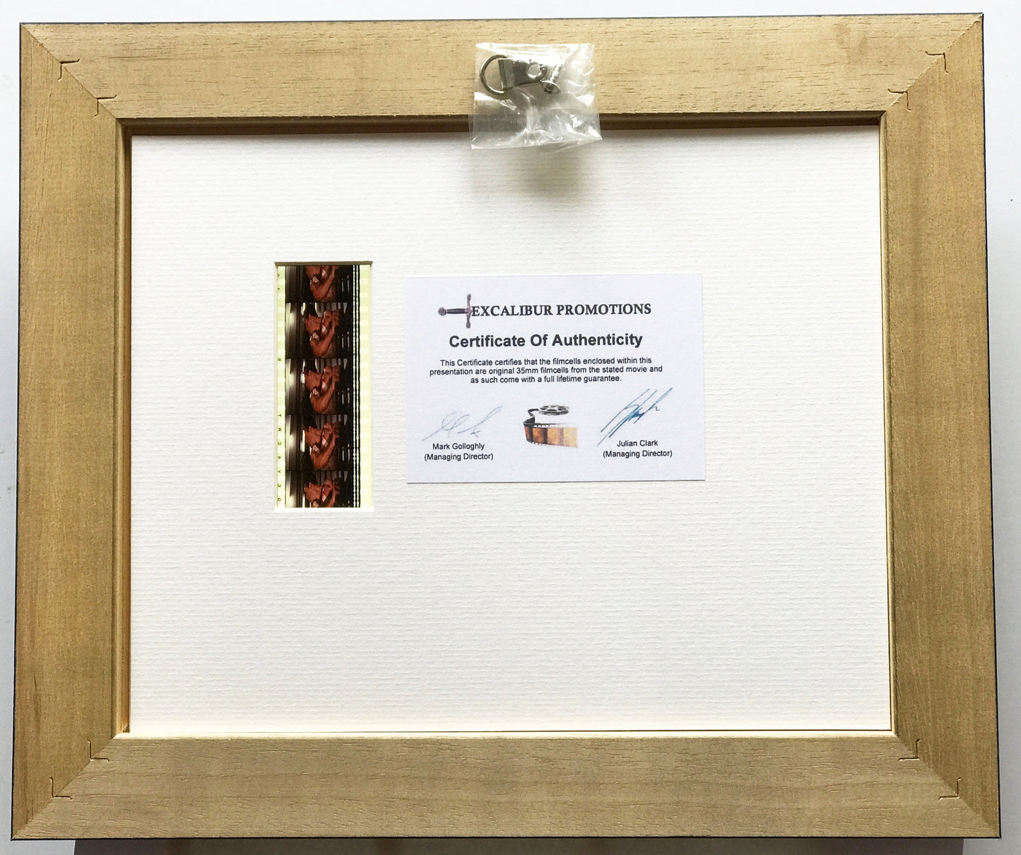 Die Hard BRUCE WILLIS Signed Repro + Original Film Cells in Quality Wood Frame