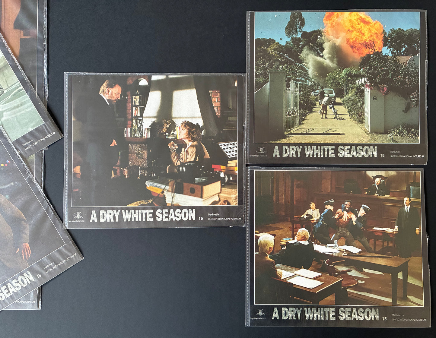 A Dry White Wine Season (1989) Original Lobby Cards x 7 with Donald Sutherland
