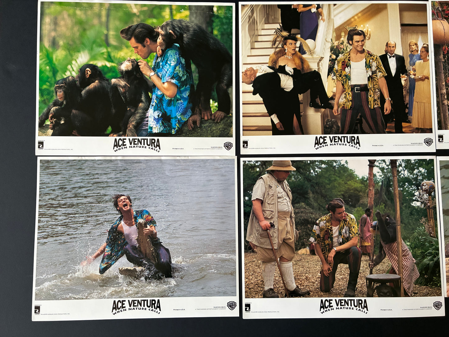 ACE VENTURA (1995) Original Lobby Cards x 7 with Jim Carey