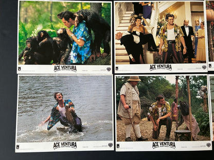 ACE VENTURA (1995) Original Lobby Cards x 7 with Jim Carey