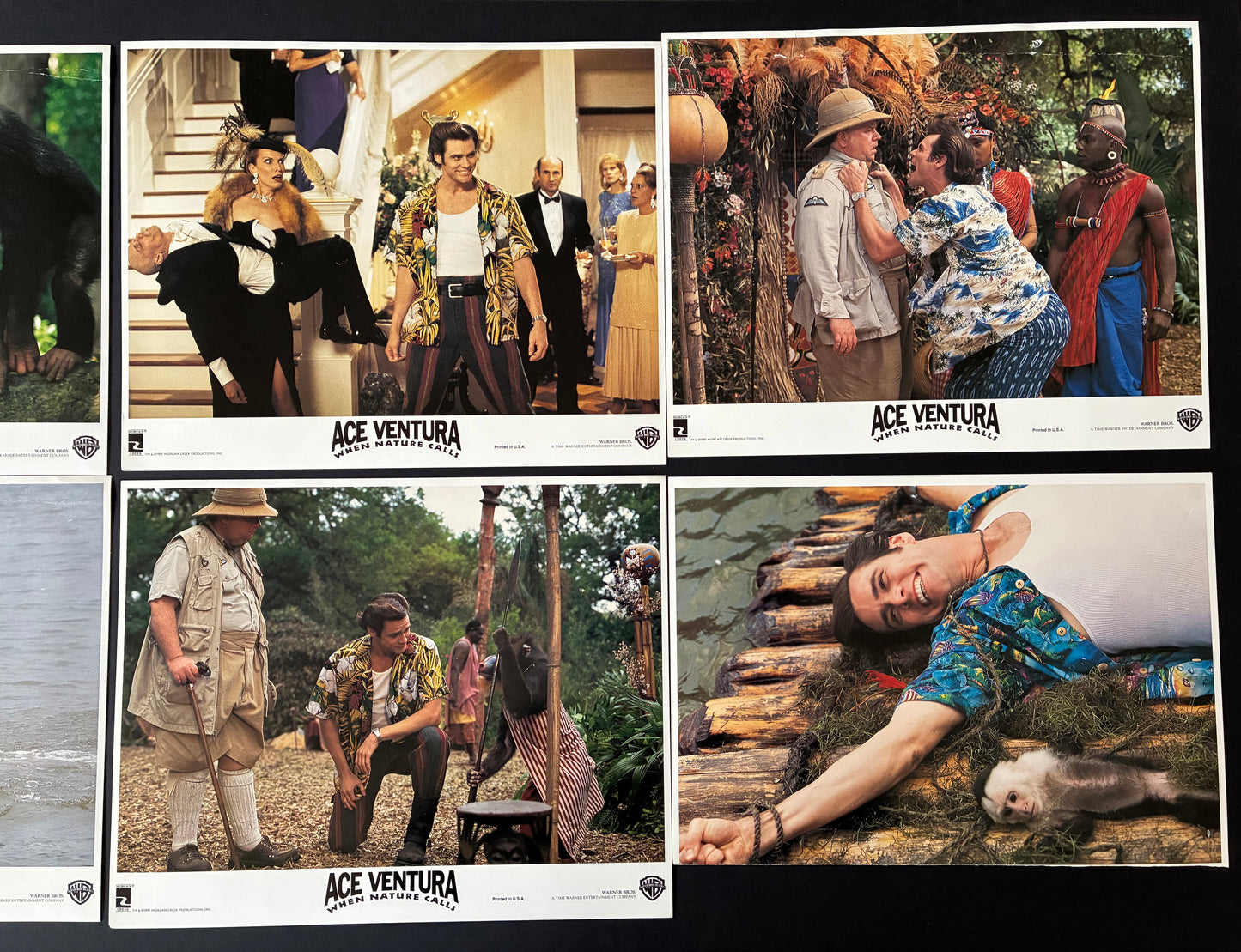 ACE VENTURA (1995) Original Lobby Cards x 7 with Jim Carey