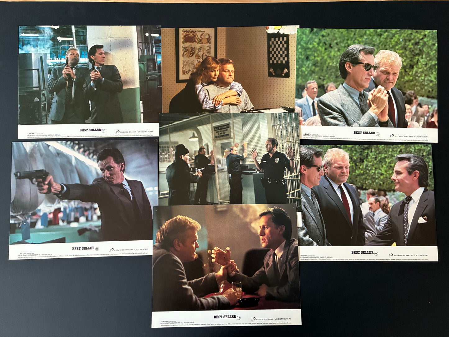 BEST SELLER (1987) Original Lobby Cards x 8 with James Woods