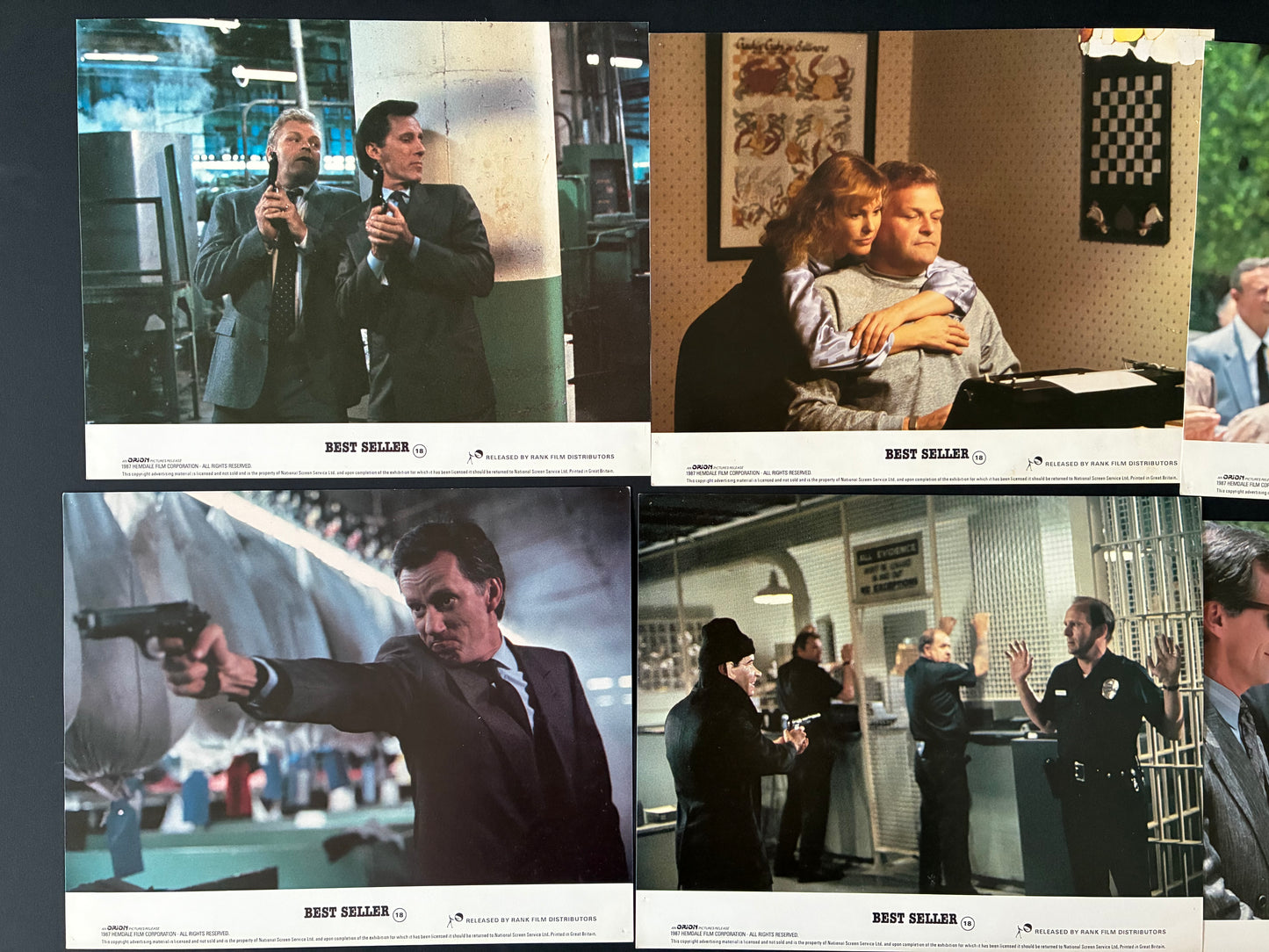 BEST SELLER (1987) Original Lobby Cards x 8 with James Woods