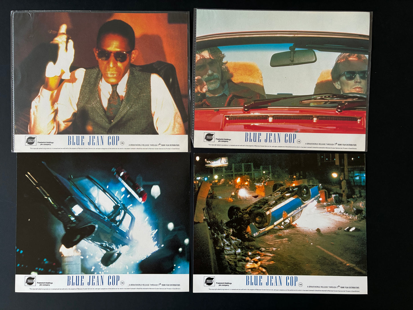 BLUE JEAN COP (1988) Original Lobby Cards x 8 with Sam Elliott