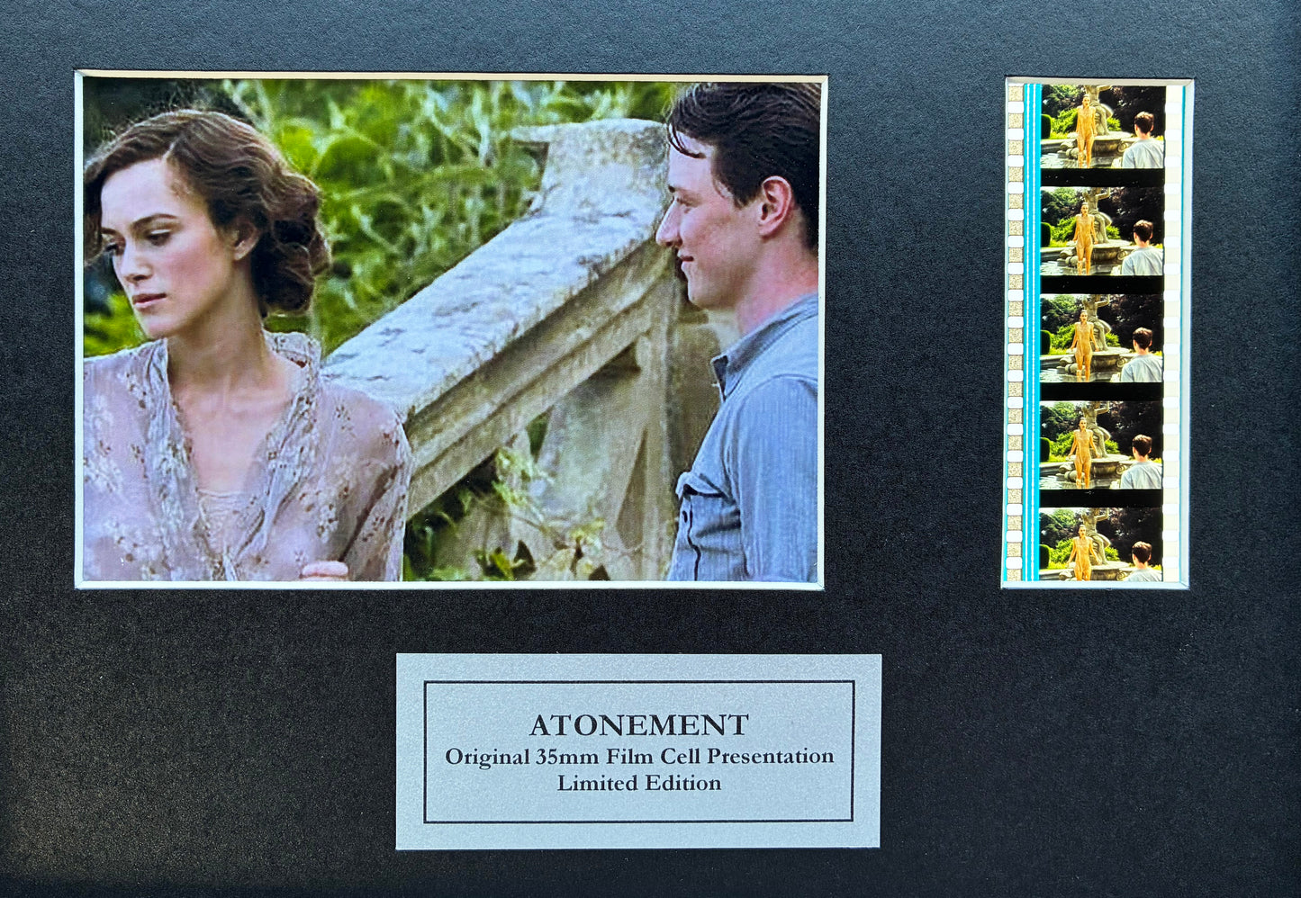 ATONEMENT of 2007 Original 35mm Film Cells set in Quality Wood Frame + COA