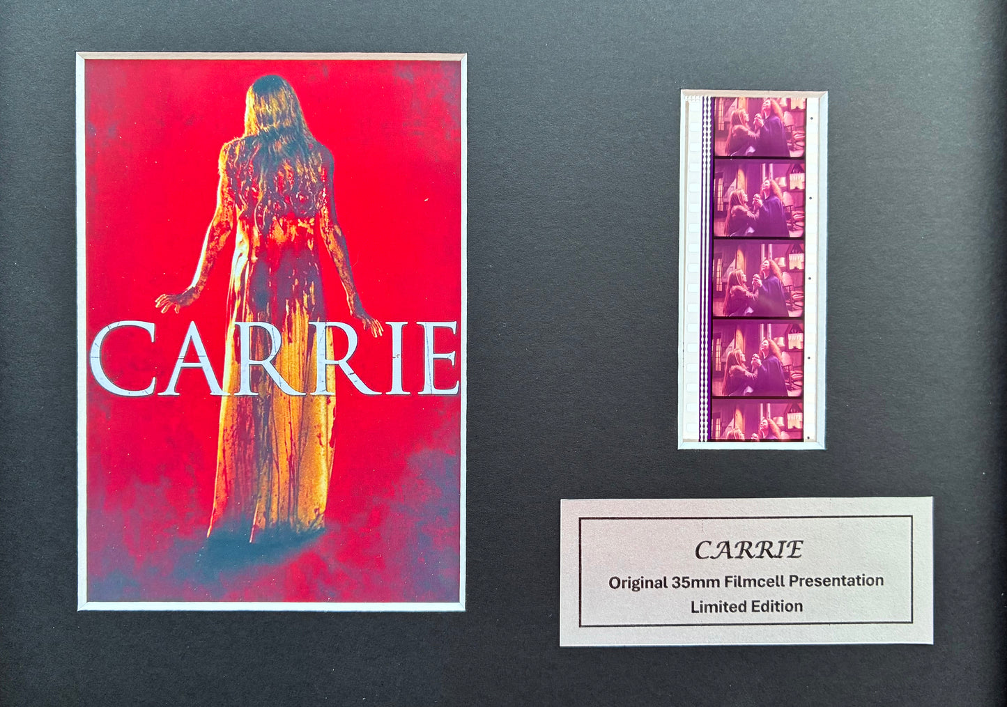 CARRIE (1976) Original 35mm Film Cells set in Quality Wood Frame + COA v1