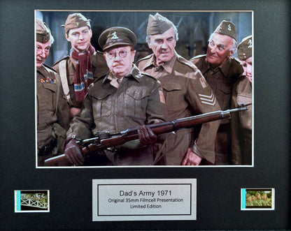 DAD'S ARMY 1971 Original 35mm Film Cells set within Quality Wood Frame + COA