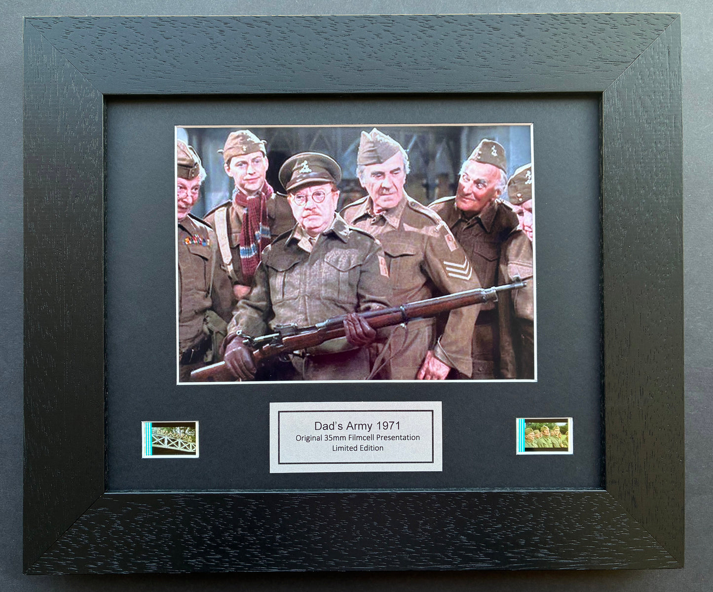 DAD'S ARMY 1971 Original 35mm Film Cells set within Quality Wood Frame + COA