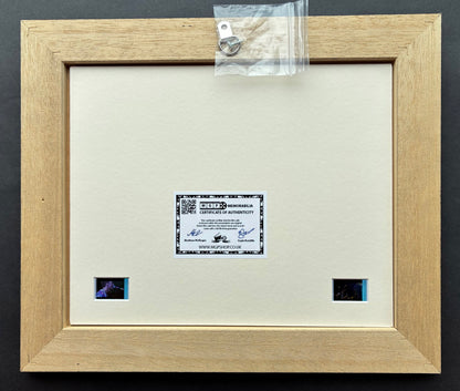 COLDPLAY Original 35mm film Cell Memorabilia + Chris Martin Signed Repro + COA