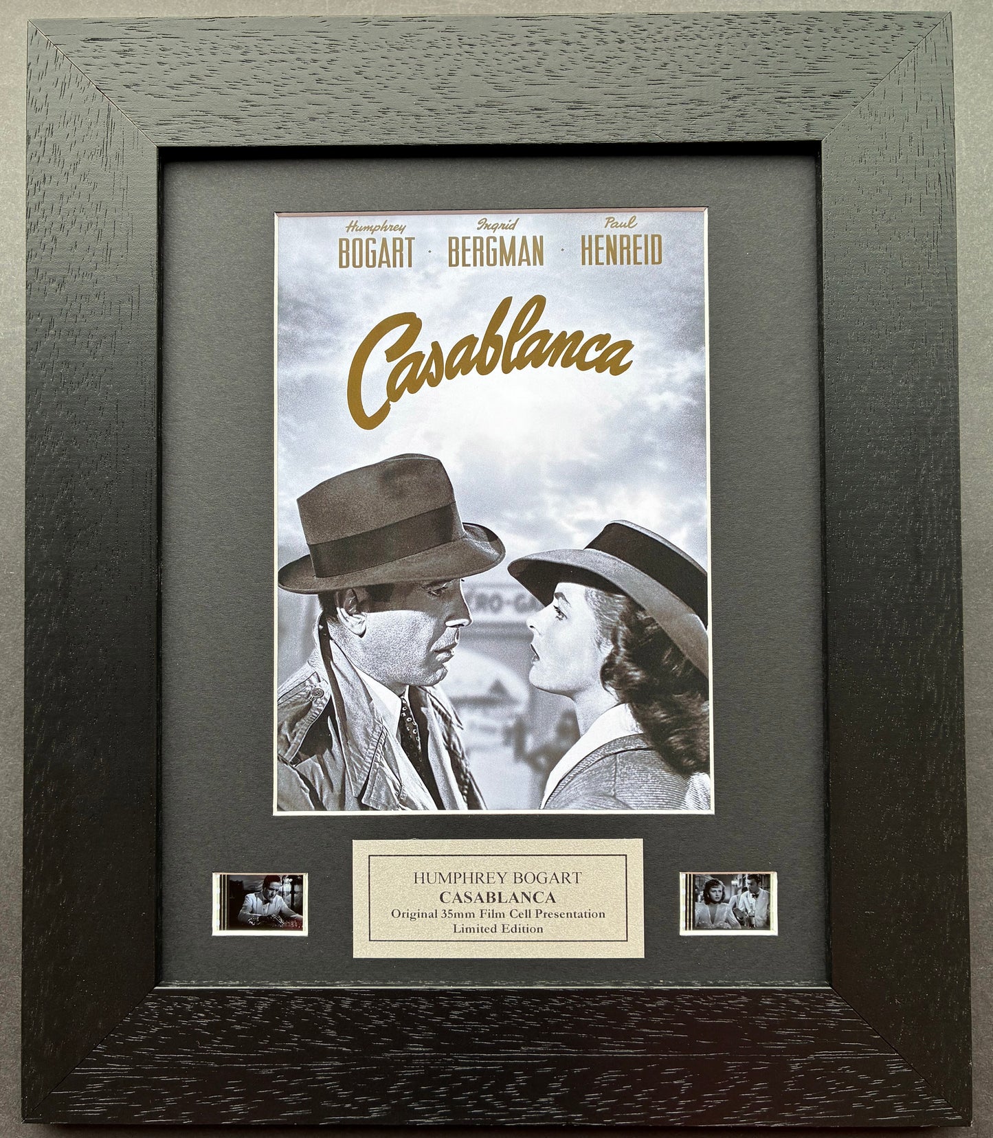 CASABLANCA of 1942 Original 35mm Film Cells set within Quality Wood Frame + COA
