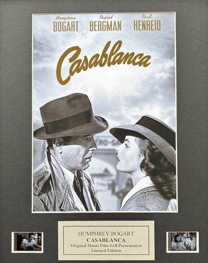 CASABLANCA of 1942 Original 35mm Film Cells set within Quality Wood Frame + COA