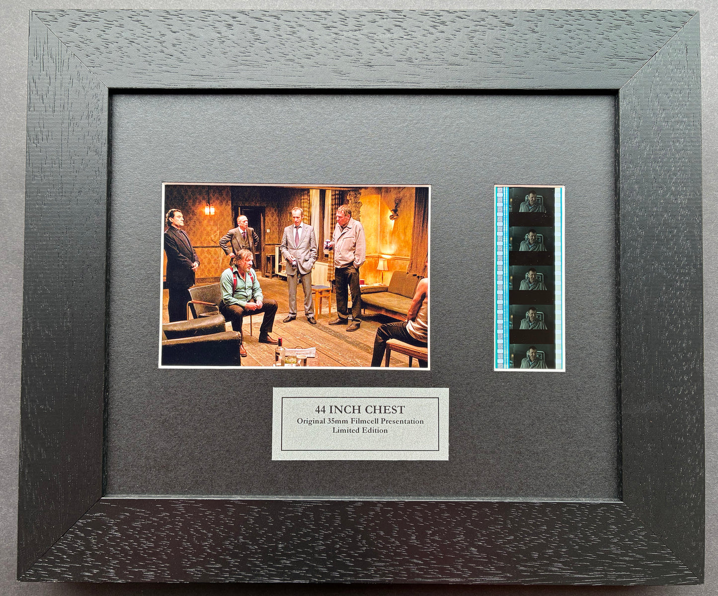 Hand crafted display with original 35mm film cells for 44 INCH CHEST 2009 Movie