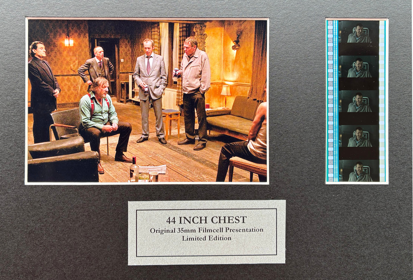 Hand crafted display with original 35mm film cells for 44 INCH CHEST 2009 Movie