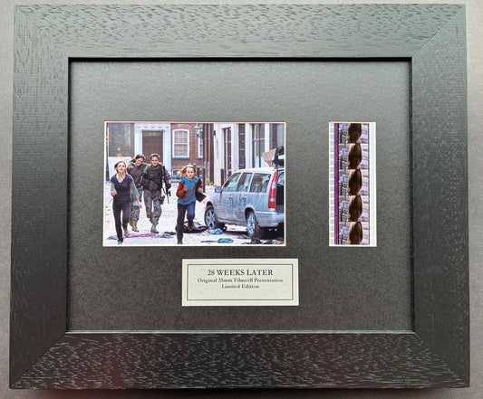 Hand crafted display featuring original 35mm film cells for 28 WEEKS LATER (2007) fans