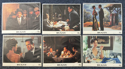 BUGSY (1991) Original Lobby Cards x 6 with Warren Beatty