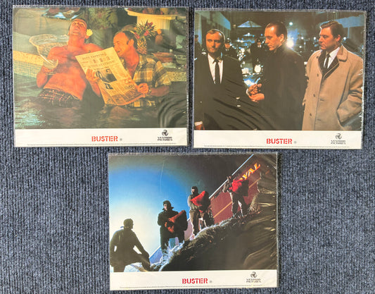 BUSTER (1988) Original Lobby Cards x 3 with Phil Collins and Julie Walters