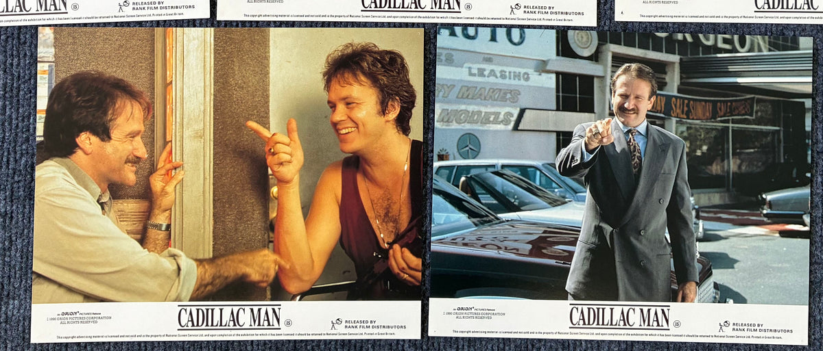 CADILLAC MAN (1990) Original Lobby Cards x 8 with Robin Williams