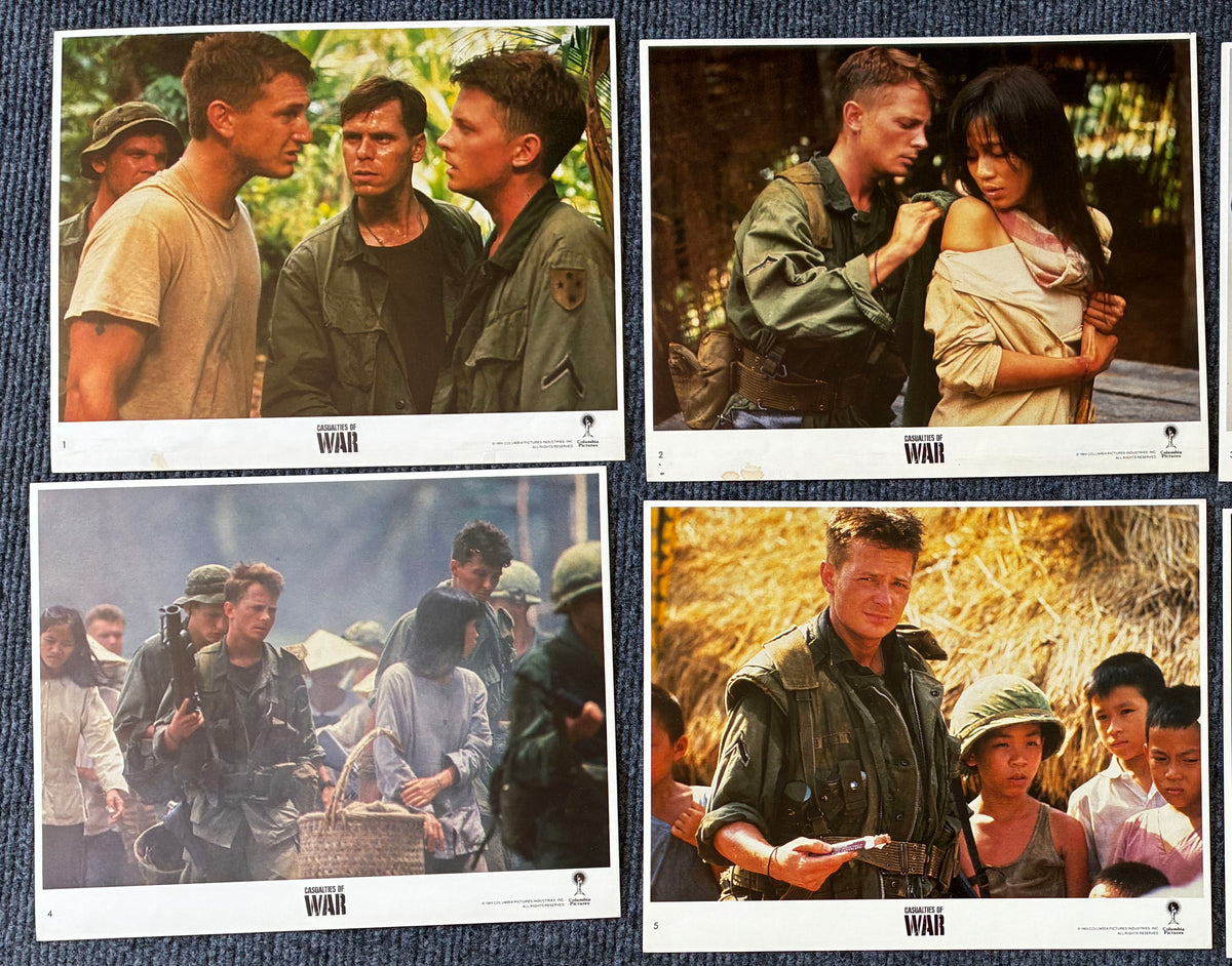 Casualties of War (1989) Original Lobby Cards x 8 with Sean Penn and Michael J Fox