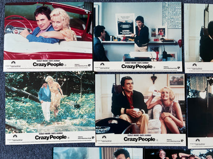 CRAZY PEOPLE (1990) Original Lobby Cards x 8 with Dudley Moore
