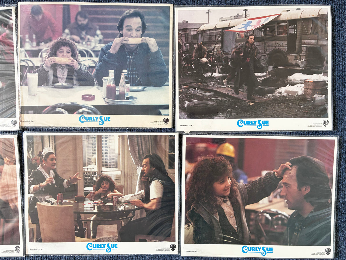 CURLY SUE (1991) Original Lobby Cards x 6 with Jim Belushi and Kelly Lynch