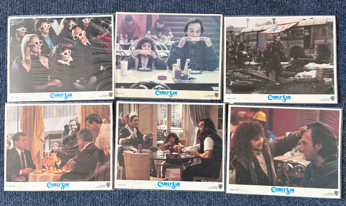 CURLY SUE (1991) Original Lobby Cards x 6 with Jim Belushi and Kelly Lynch