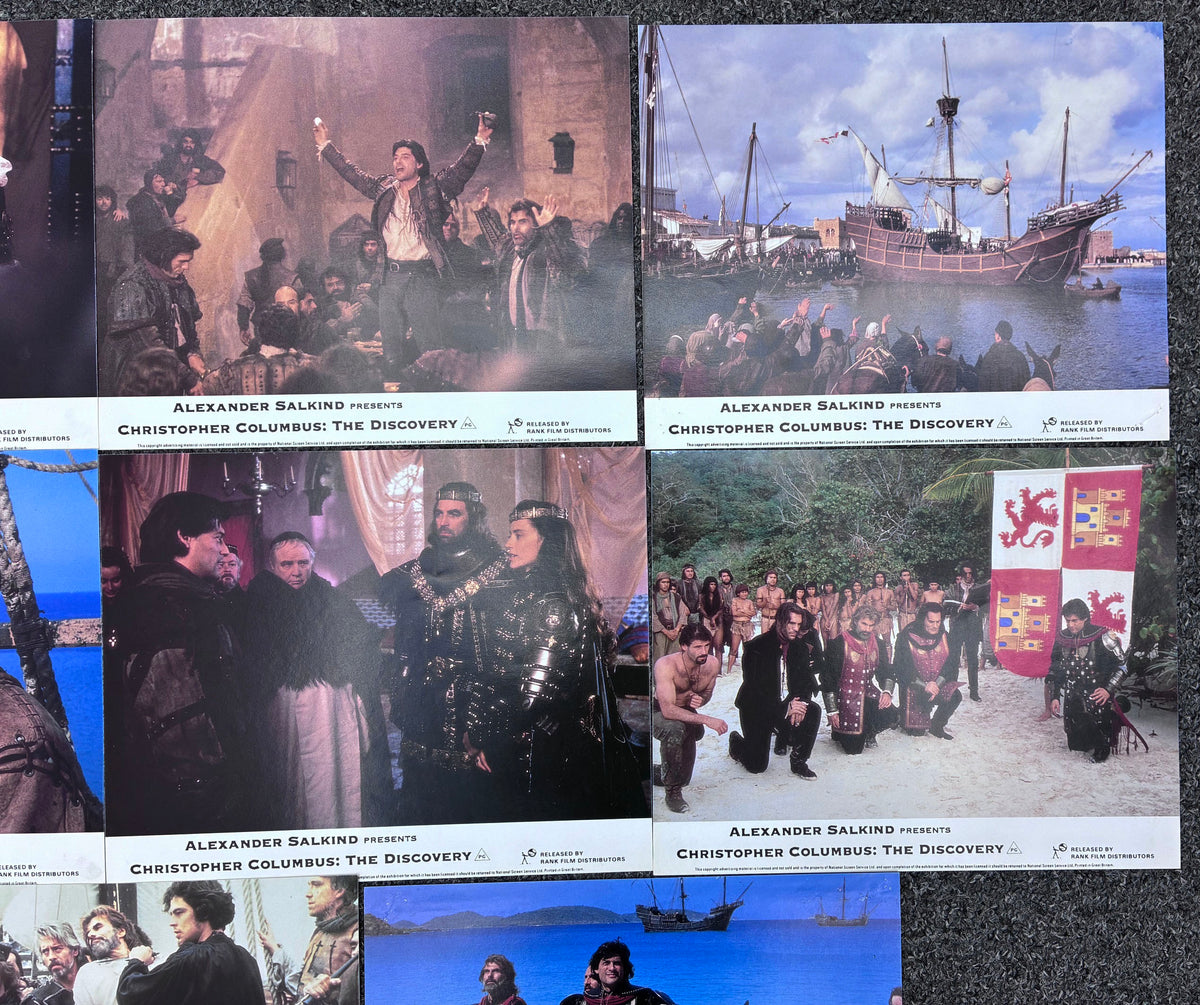 Christopher Columbus: The Discovery (1992) Original Lobby Cards x 8 Marlon Brando