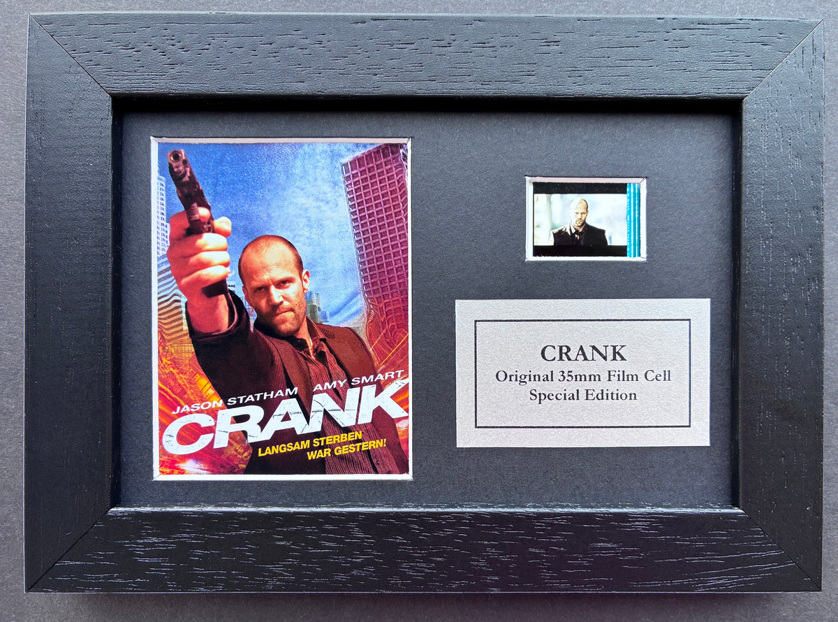 CRANK of 2006 Original Mini 35mm Film Cells set within Quality Wood Frame + COA