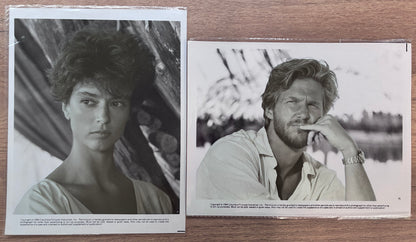 AGAINST ALL ODDS Original Black & White Stills x 2 for Jeff Bridges & Rachel Ward