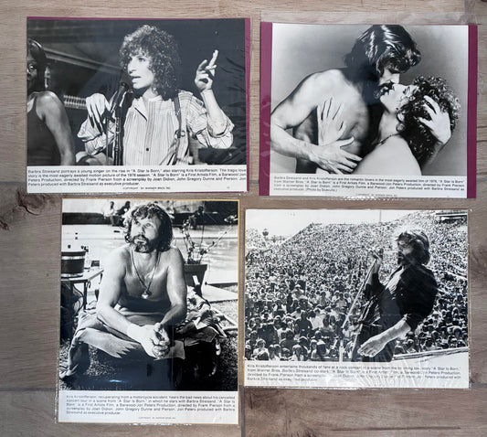 A Star is Born 1976 Original Black & White Stills x 4 with Barbra Streisand