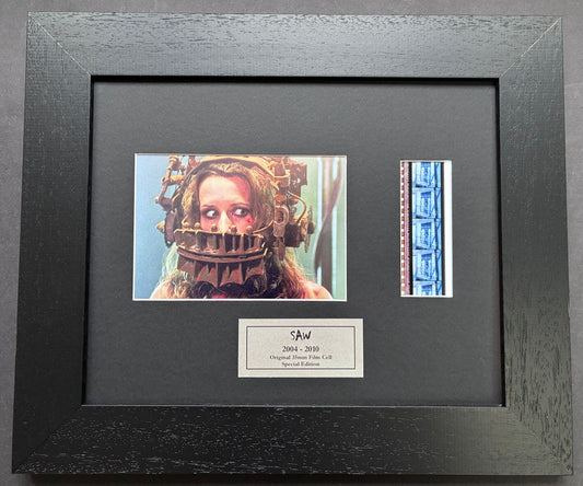 Hand crafted display inc original 35mm film cells for a Saw 2004 - 2010 fan v2