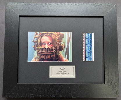 Hand crafted display inc original 35mm film cells for a Saw 2004 - 2010 fan v2