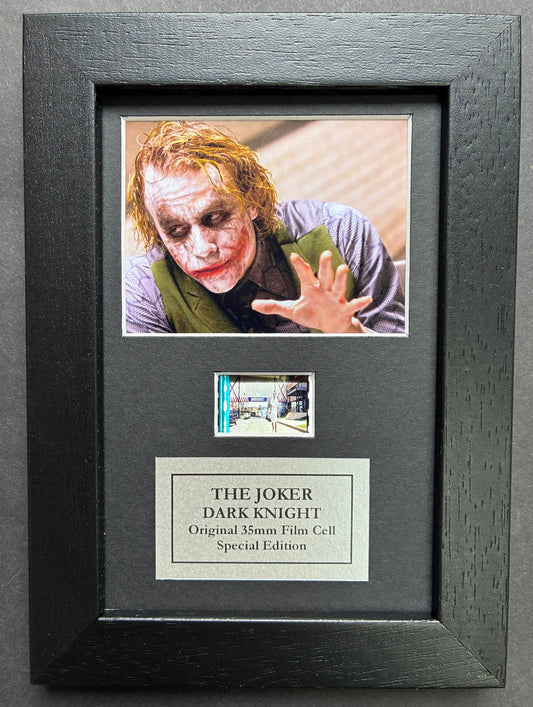 THE JOKER Dark Knight Original Mini 35mm Film Cell in Quality Wood Frame + COA