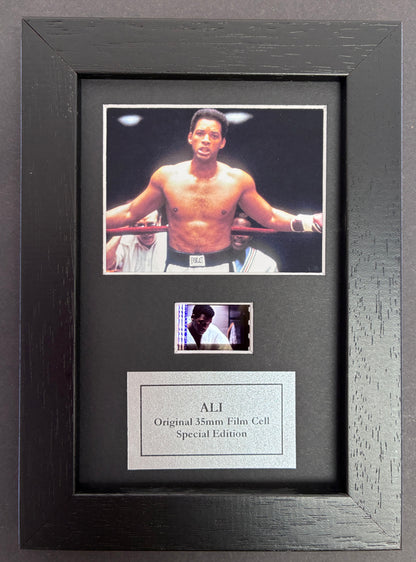 Hand Crafted Display of Original Mini 35mm Film Cell for ALI (WILL SMITH) fans