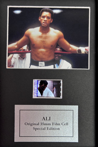 Hand Crafted Display of Original Mini 35mm Film Cell for ALI (WILL SMITH) fans