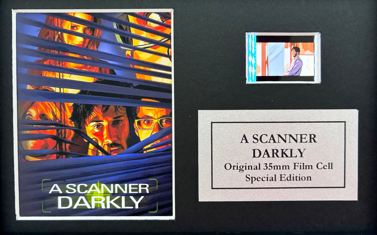 A Scanner Darkly Original Mini 35mm film cell presentation in quality wood frame