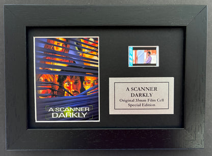 A Scanner Darkly Original Mini 35mm film cell presentation in quality wood frame