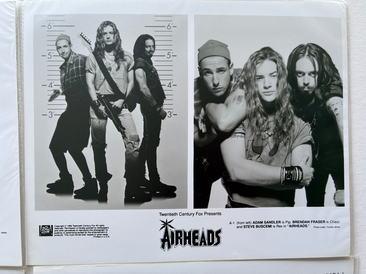 Original Black & White Stills for AIRHEADS of 1994 x 4 still in Polythene covers