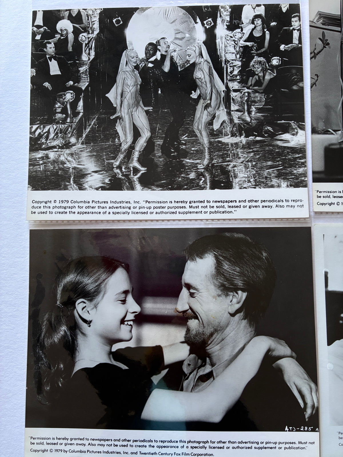 Original B&W Stills x 5 for ALL THAT JAZ of 1979 with Roy Scheider