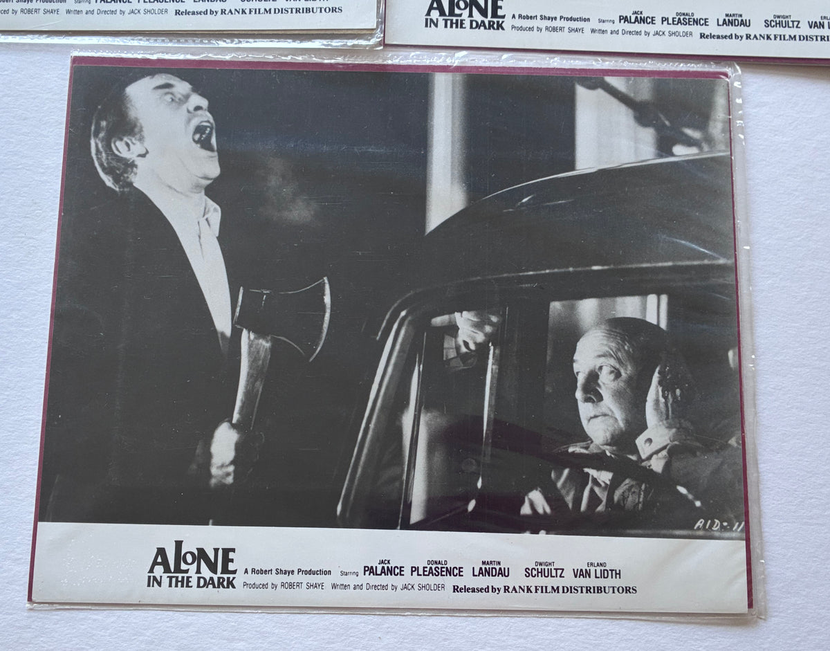 Original Black & White Stills for ALONE IN THE DARK of 1982 x 3 with Jack Palance