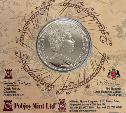 Lord of The Rings Cupro Nickel Coin issued by Isle of Man 2003