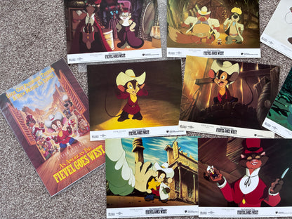 An American Tail: Fievel Goes West Original Lobby Cards x 8 plus a Press pack