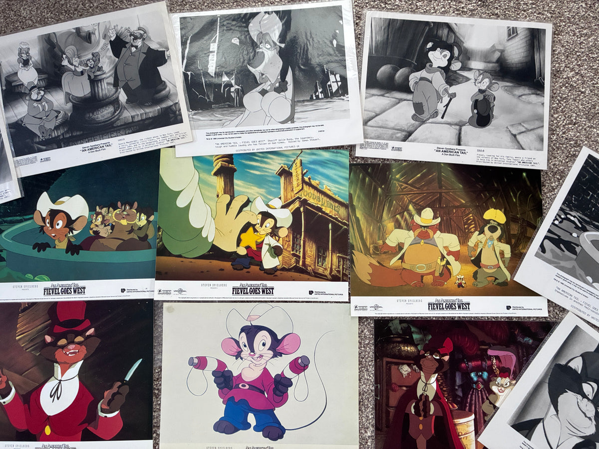 An American Tail: Fievel Goes West 8 Lobby Cards, 8 B&W Stills plus a Press pack