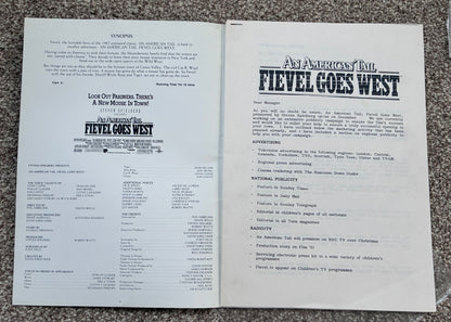 An American Tail: Fievel Goes West 8 Lobby Cards, 8 B&W Stills plus a Press pack