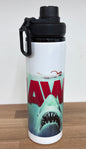JAWS style 850ml sports water bottle with screw top smart lid