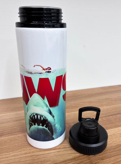 JAWS style 850ml sports water bottle with screw top smart lid