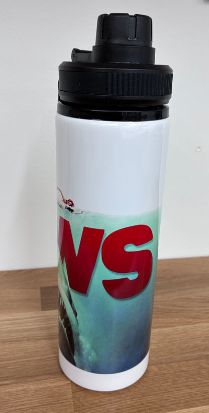JAWS style 850ml sports water bottle with screw top smart lid