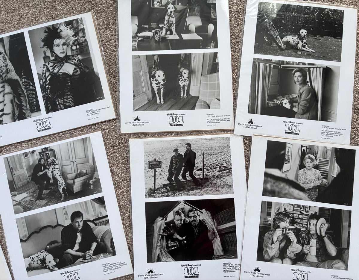 Original 7 B&W Stills + Press Pack for Walt Disney's 101 Dalmatians from 1996